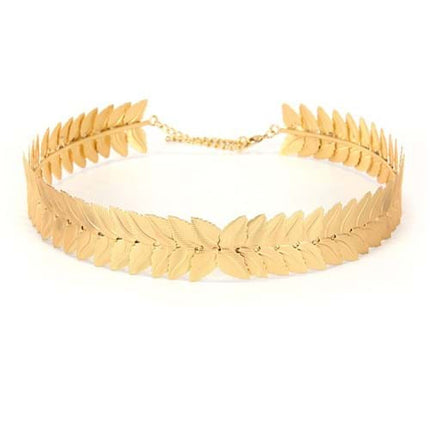 Adjustable Gold Leaf Crown- front view