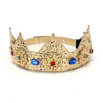 Gold Ladies Adjustable 3" Pointed Crown- front view