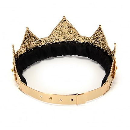 Gold Ladies Adjustable 3" Pointed Crown- back view