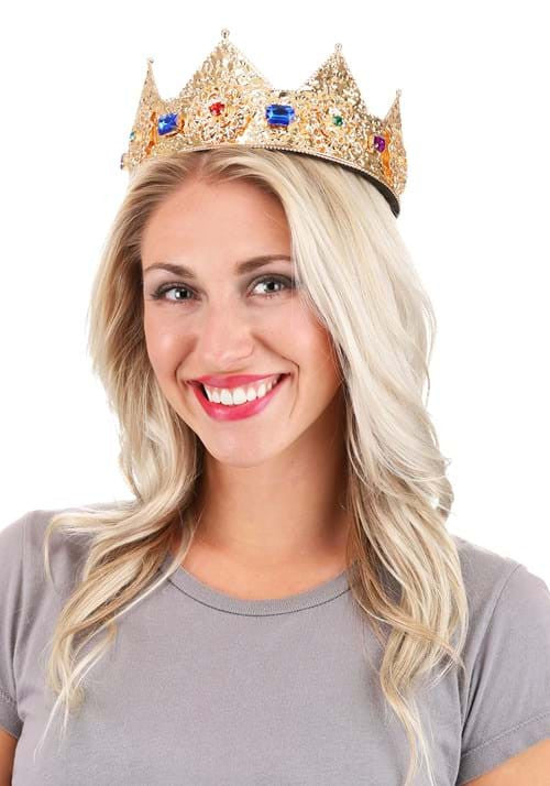 Gold Ladies Adjustable 3" Pointed Crown- worn by model