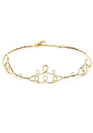 Gold Peak Circlet Adjustable Crown- front view