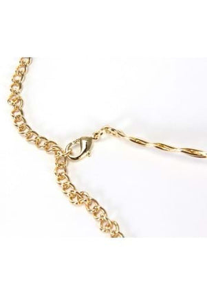 Gold Peak Circlet Adjustable Crown- clasp up close