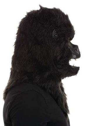 Gorilla Mouth Mover Full Mask- side view mouth open