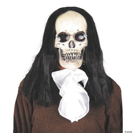 Goth Skull Deluxe Mask with Hair