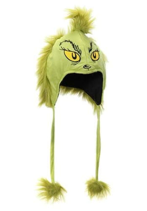Dr. Seuss The Grinch Plush Hoodie Hat- front view