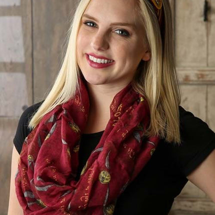 Harry Potter- Gryffindor Headband- worn by adult model with matching scarf