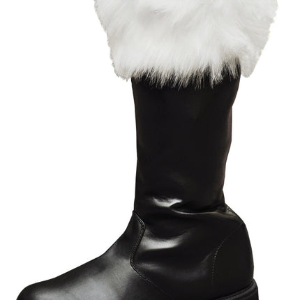 SANTA BOOT WITH WHITE FUR CUFF