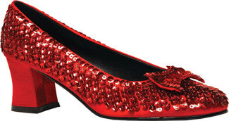 SHOE SEQUIN RED WOMENS