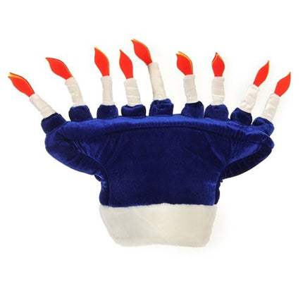 Happy Chanukah Plush Hat- back view