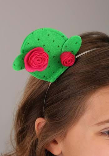 Cactus Headband- worn by child model close up