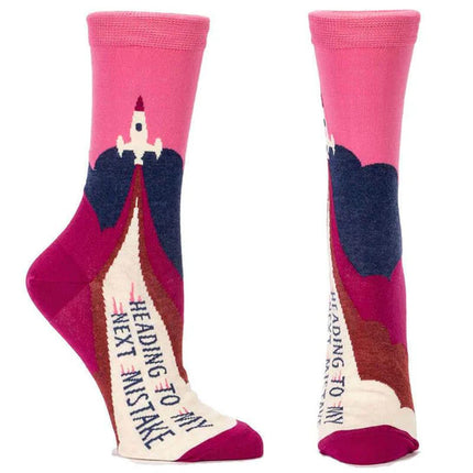 Heading to My Next Mistake Socks- side view
