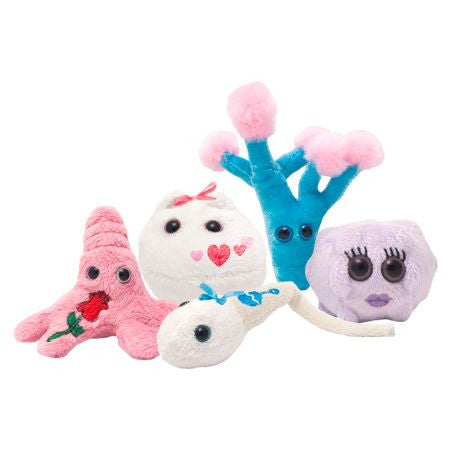 Kissing Disease, Egg, Sperm, Penicillin, and Pink Amoeba Plushies