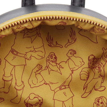 Disney Villains Scene Gaston Mini Backpack- inside print