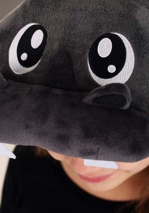Hippo Plush Headband- up close