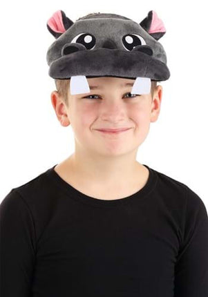 Hippo Plush Headband- worn by boy model