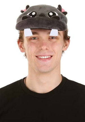 Hippo Plush Headband- worn by adult male model