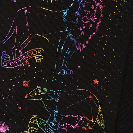 Harry Potter- Hogwarts Constellation Scarf- print up close