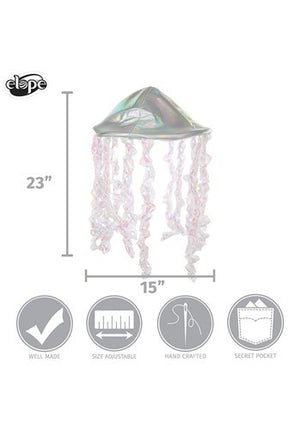 Holographic Jellyfish Hat- measurements