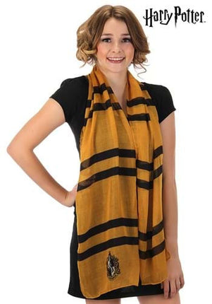 Harry Potter- Hufflepuff Lightweight Scarf- worn by model