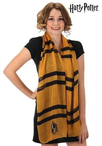 Harry Potter- Hufflepuff Lightweight Scarf- worn by model