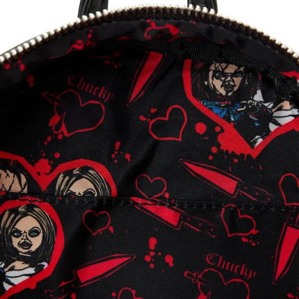 Universal Bride Of Chucky Tiffany Cosplay Mini Backpack- inside lining print