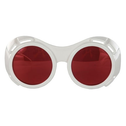 White & Red Hyper Vision Goggles- front view
