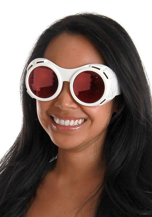 White & Red Hyper Vision Goggles- worn by model