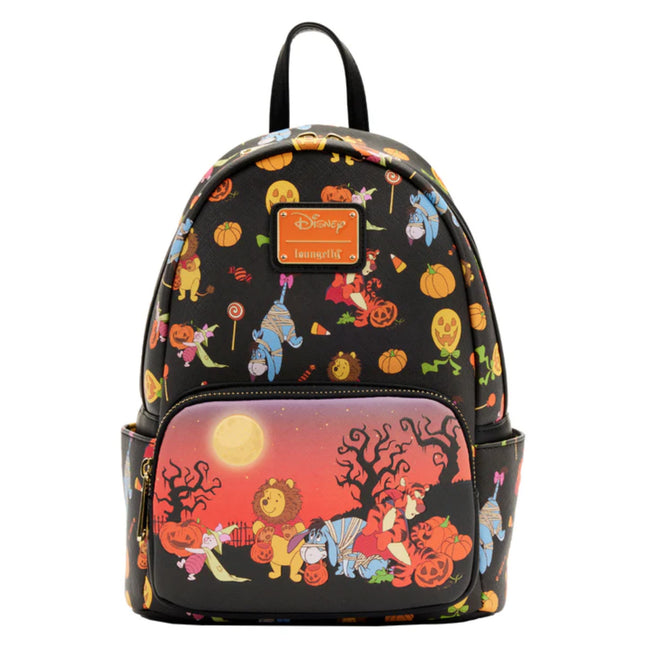 Winnie The Pooh Halloween Group Glow In the Dark Mini Backpack- front view