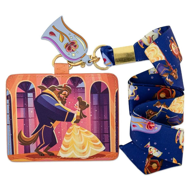 Beauty And The Beast Dancing Lanyard With Cardholder