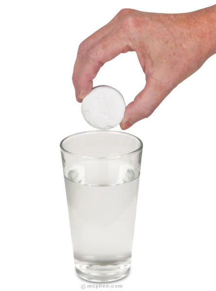 Instant Underpants- being dropped into glass of water