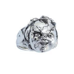 Front of Bride of Chucky Sterling Silver Ring