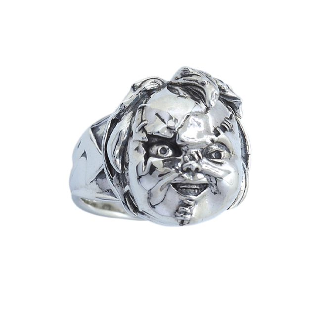Front of Bride of Chucky Sterling Silver Ring