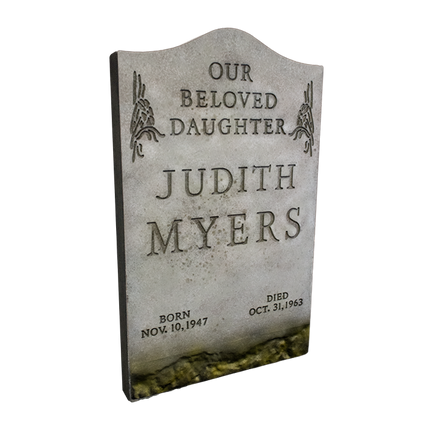 Side-view of Judith Myers Tombstone Prop