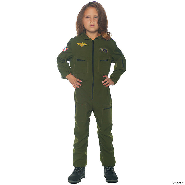 Kids' Khaki Flight Suit- girl model
