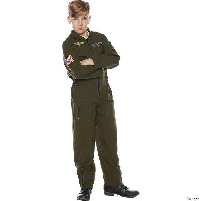 Kids' Khaki Flight Suit- boy model