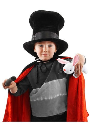 Kids Magician Plush Hat with Rabbit- worn by model