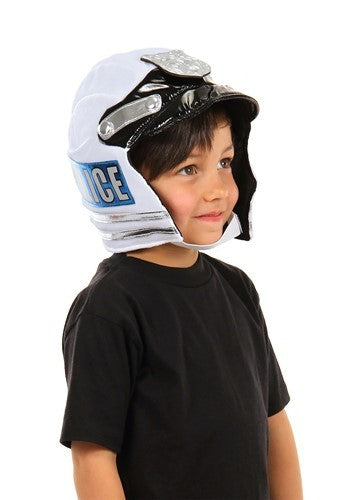 Kids Plush Police Helmet- worn by child model