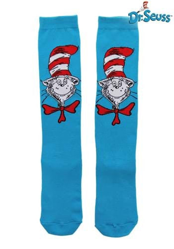 Dr. Seuss- The Cat in the Hat Paws Knee High Socks- front view