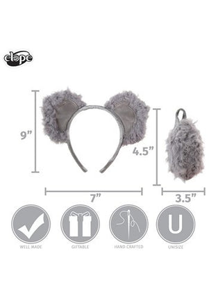 Koala Headband & Tail Kit- measurements