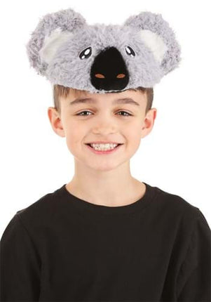 Plush Koala Headband- worn by boy model