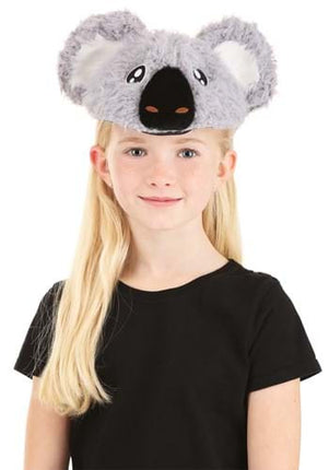Plush Koala Headband- worn by girl model