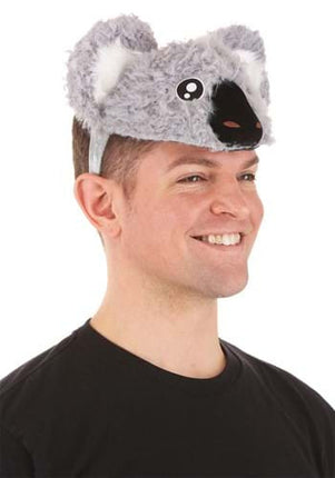Plush Koala Headband- worn by adult model