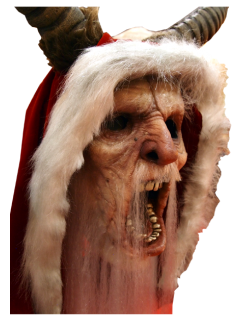 Right-side view of Krampus Mask