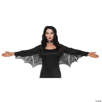 Black Lace Bat Wings