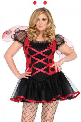Plus Lady Bug Dress- front view