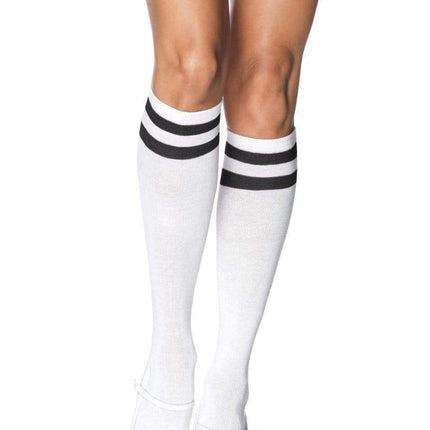 Jolie Athletic Knee High Socks- white