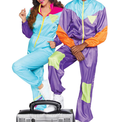 Women's 80s Track Suit Costume- with matching men's costume