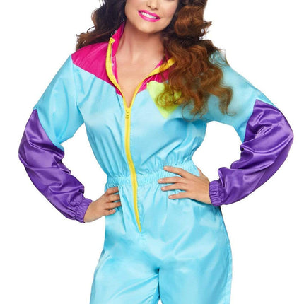 Women's 80s Track Suit Costume- front view