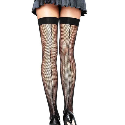 Fiona Fishnet Thigh High Stockings
