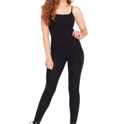 Basic Full Length Seamless Spandex Unitard- black